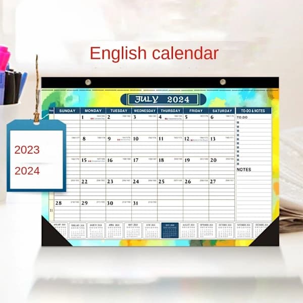 Engelsk Skrivebordskalender Bordkalendere 2 2 2