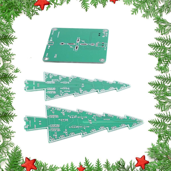 XJ-7 Färger Julgran Elektronisk Praktik DIY Kit Multifunktionell Färgglad Stereoskopisk Led Fl