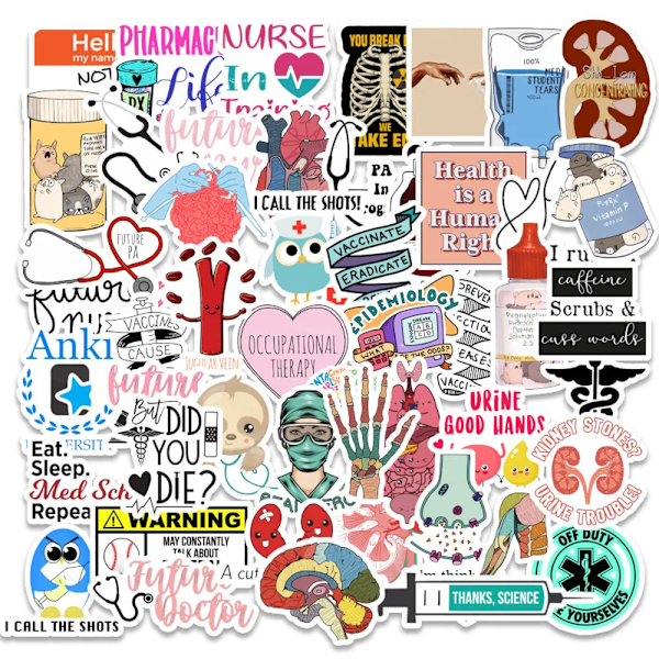 10/50/100 stk./sæt Læge Sygeplejerske TV-show Scrapbooking Klistermærker Mærkat til Guitar Laptop Bagage Bil Køleskab Graffiti Klistermærke