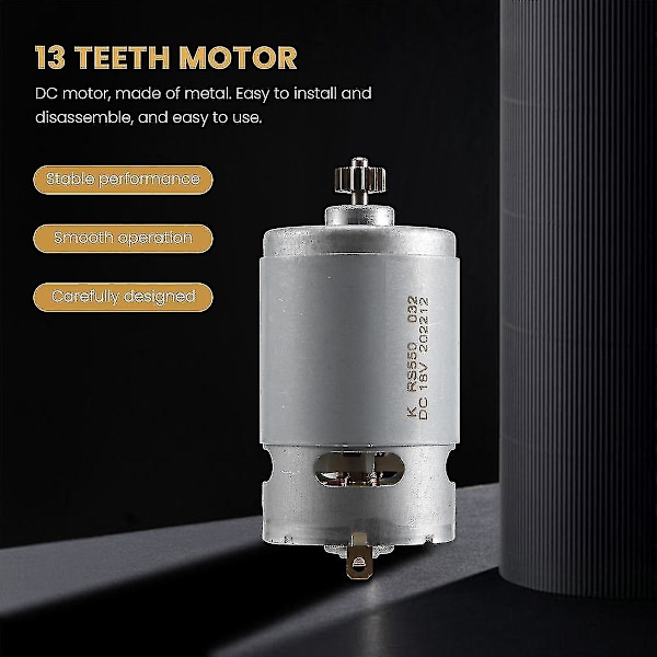 XJ-13-tanns motor 18V erstatning for BOSCH GSR 18-2-LI GSB 18-2-LI PSB 1800 LI-2 skrutrekker
