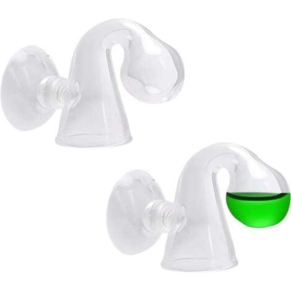 CO2-testare för akvarium, 2 CO2-monitorer för akvarium, CO2-testare i transparent glas med sugkopp