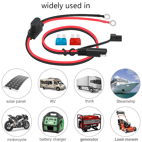 SAE-stik til motorcykelbatterioplader - SAE-ladekabel - Hurtig