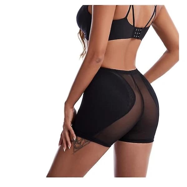 Dame Rumpeløft Shapewear Hoftepuder Forstærker Trusser Shaper Boyshort SORT L[pl]