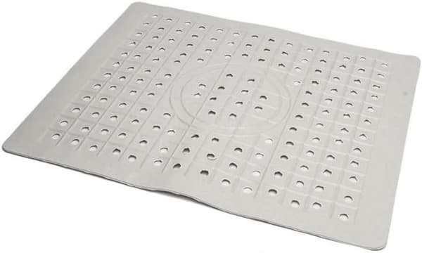 31*26 cm diskbänksmatta - dräneringsmatta, halkfritt gummi, snabbdränerande galler - vit