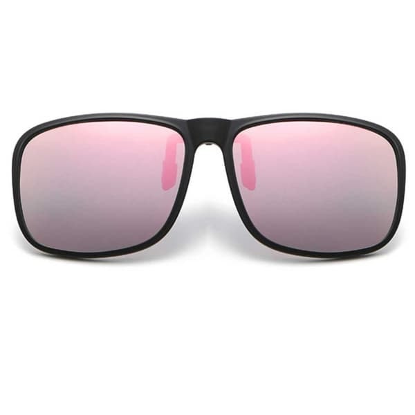 XJ-Opklappelige Solbriller Clip-On Rosa Spejlglas
