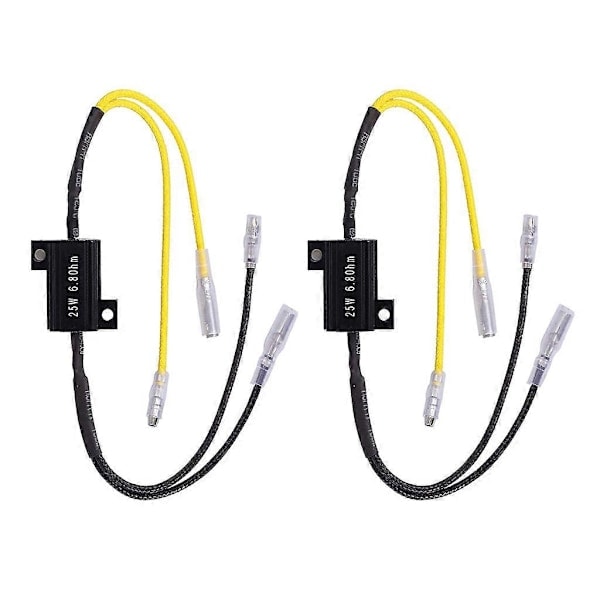 2x Motorcykel Belastningsmodstand til LED Blinklys Reparation 25W 6.8Ohm