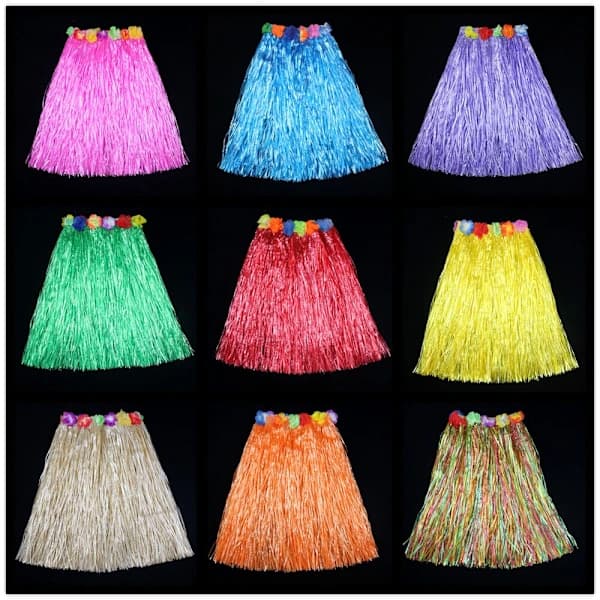 5-pack Hawaii Maskerad Gräskjol LILA lila