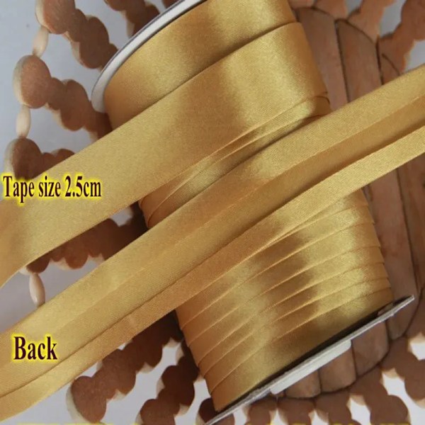 25mm (1\") satin blankpressad enkelvikt polyester snedslåband bordsduk plagg quilt hantverk sömnadstillbehör
