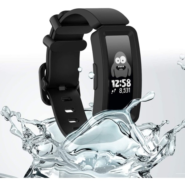 Fitbit Ace 2/Inspire/Inspire HR ranneke silikon Musta