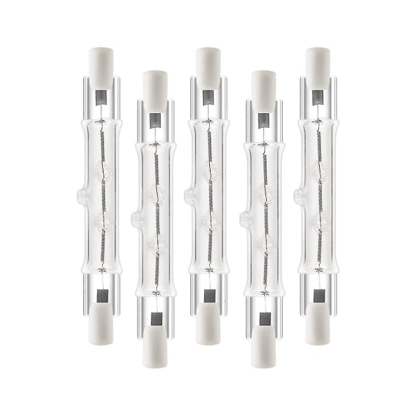 5-pack R7s 118mm 300W 230V, R7s halogenlinjär glödlampa, dimbar halogenlampa för byggnadsarbeten [C]