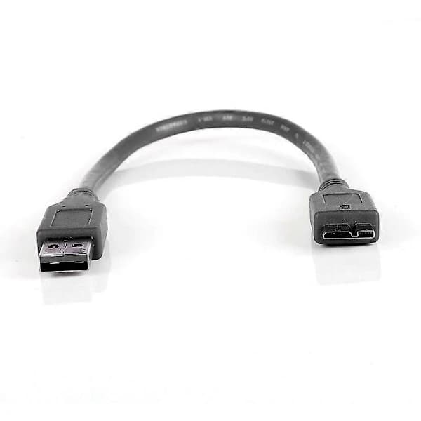 -B Datakabel, USB 3.0 Typ A Hane till -B Kabel Lämplig för Telefoner, Kameror, Hårddiskar (0,3 Meter, Svart)