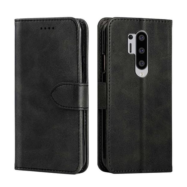 XJ-OnePlus 8 Pro Plånboksfodral Läder Fodral Svart