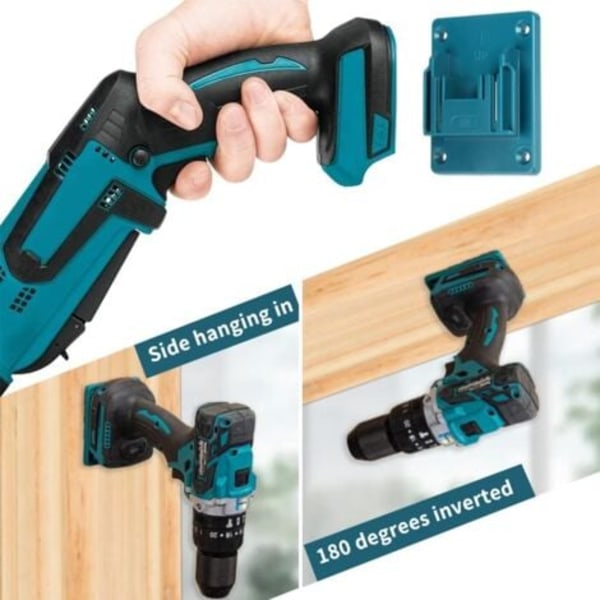 6-pack Väggfäste Maskin, Verktygshållare för Makita 18 V Elverktyg, Verkstadsförvaring (blå)