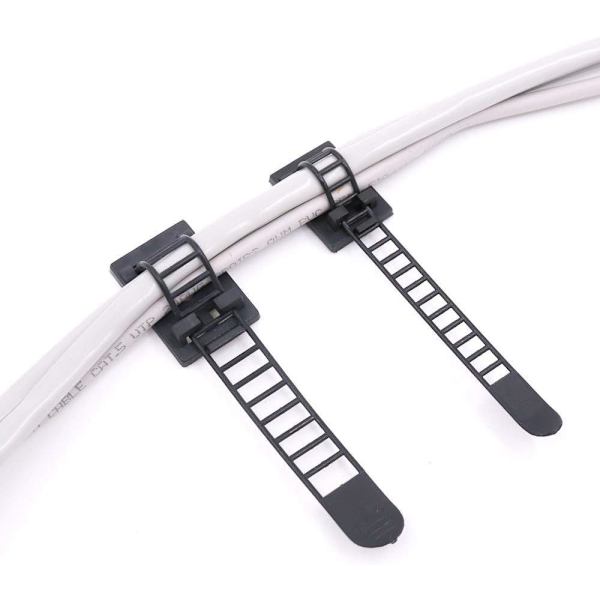 Adjustable Self-Adhesive Nylon Cable Ties Cable Clips with ,ZQKLA