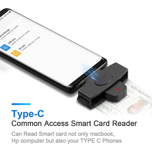 XJ-CSCR3 Smartkortläsare Typ-C Bank Skattedeklaration /IC-kort ID-kortläsare