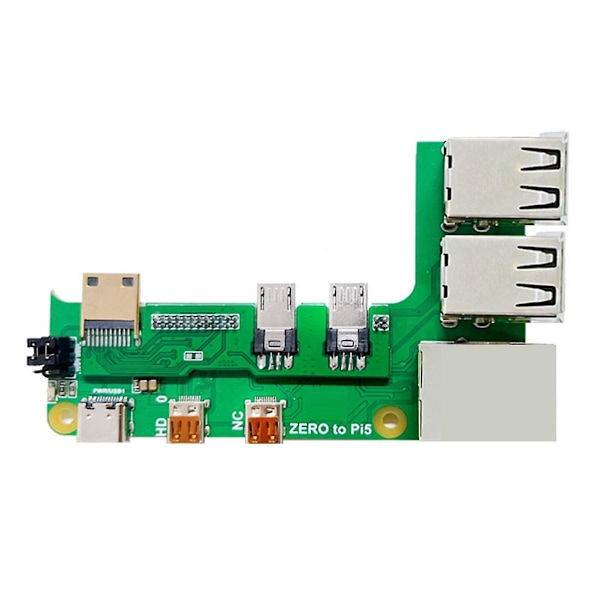 XJ-For Zero 2w Till Pi5 Expansionskort Zero Till Pi5 Gränssnittsadapter Zero Usb Hub Rj45 Hatt