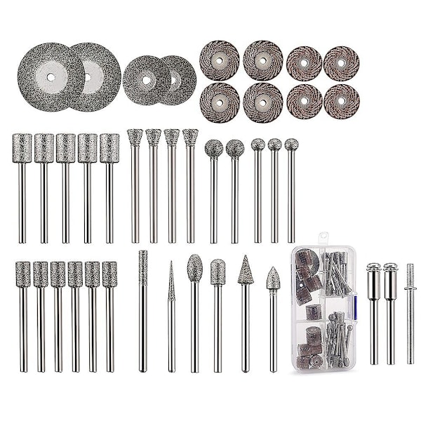 XJ-43 delars stensnideriset, 26 diamantstift, 10 impeller, 4 diamantskärskivor, 3 metallmandrel, p