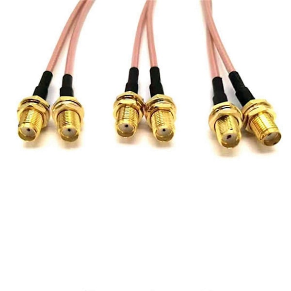XJ 3-pack RF-koaksiaalikaapeli SMA-jakaja SMA uros - kaksois-SMA naaras koaksiaalikaapeli