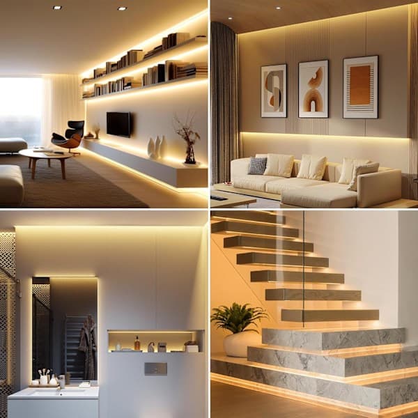 3m Battery Operated LED Strip Lights with Remote Control, Waterproof, 8 Modes, Dimmable Timer, Warm White