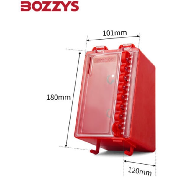 BOZZYS-Mini säkerhetsnyckelskåp för väggmontering, visualiserad hantering av säkerhetslås