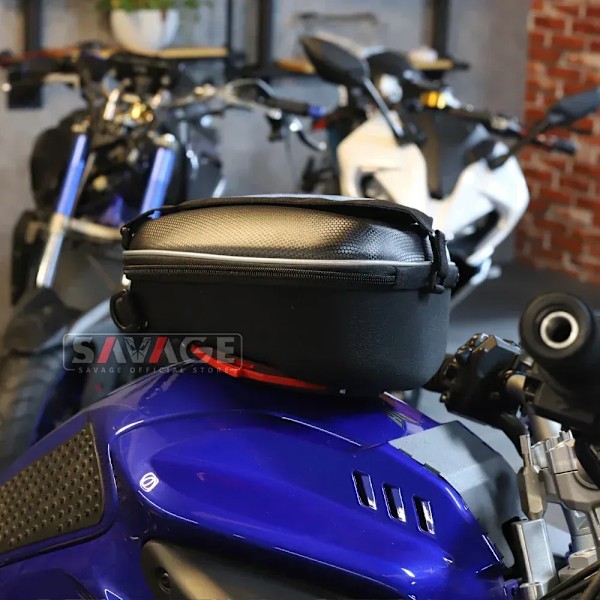 Motorcykel Tankväska För YAMAHA FZ6 FZ8 FZ1 XJ6 MT03 MT09 MT10 YZF R1 R3 R6 R7 XSR 125 155 XJR FJR 1300 Ryggsäck Racing Bagage