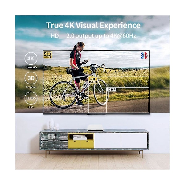 XJ-I96mini Ii Tv Box 1gb+8gb 4k Android 10.0 Smart Tv Box 2.4g 5g Wifi Media Player Set Top Box Eu Plugg