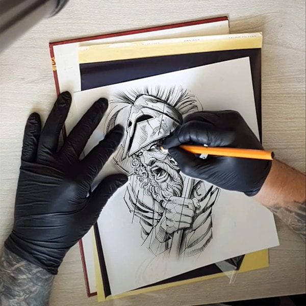 Grossist POSEIDON 10/30/50/100 st A4 Tatueringsöverföringspapper Högkvalitativt Tatueringsstencilpapper Kopieringspapper Termiskt Papper Maskintillbehör