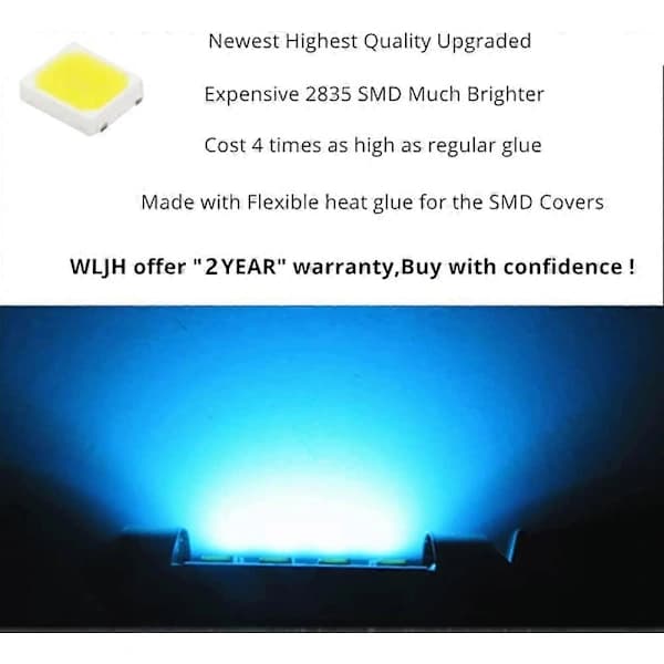 10 stk. Isblå 31mm Festlige LED-billamper 2835SMD