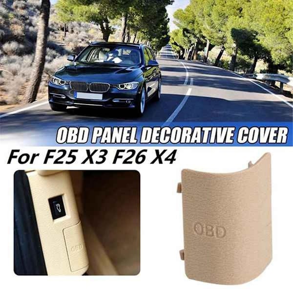 XJ-Car OBD-deksel for F25 X3 2011-2016 F26 X4 2013-2018 OBD Diagnostisk Portplugg 51437243111 Beige LHD