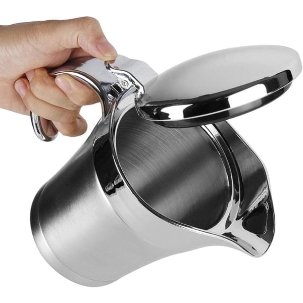 Termokande i rustfrit stål, dobbeltisoleret, sovsekande med låg (750 ml) - WELLNGS