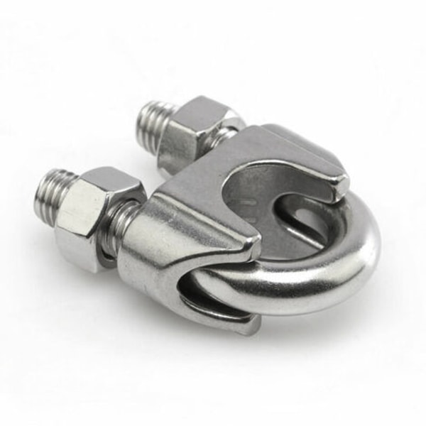 XJ-M5 Wire Rope Clip 304 Tråd Rustfrit Stål Kabel U-klemme U-bolt Fastgørelseselement (Pakke med 1)