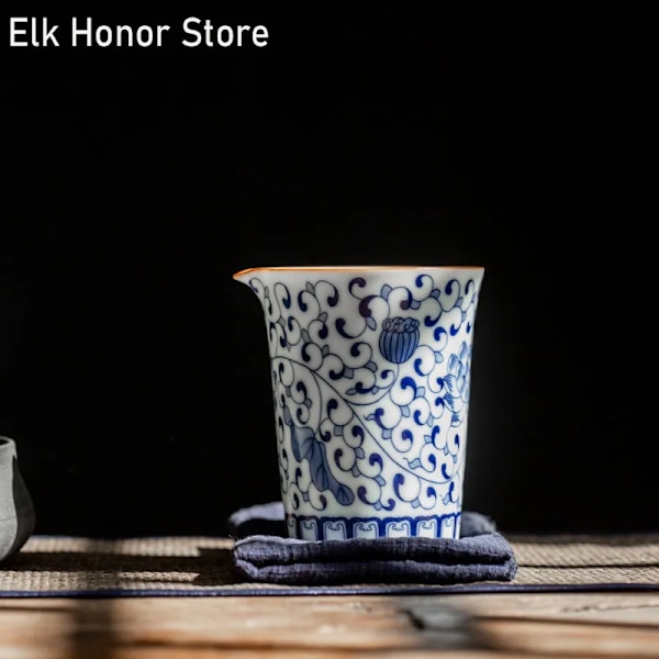 250ml Blå og Hvid Porcelæn Te Kande Twa Maker Justice Kop Håndlavet Keramisk Te Cha Hai Te Kop Kung Fu Te Service Ceremoni
