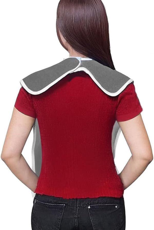 Voksen smekker, vaskbar vanntett polyester, borrelåslukking, full dekning for eldre og voksne, 4-pakning, grå, 75 x 45 cm
