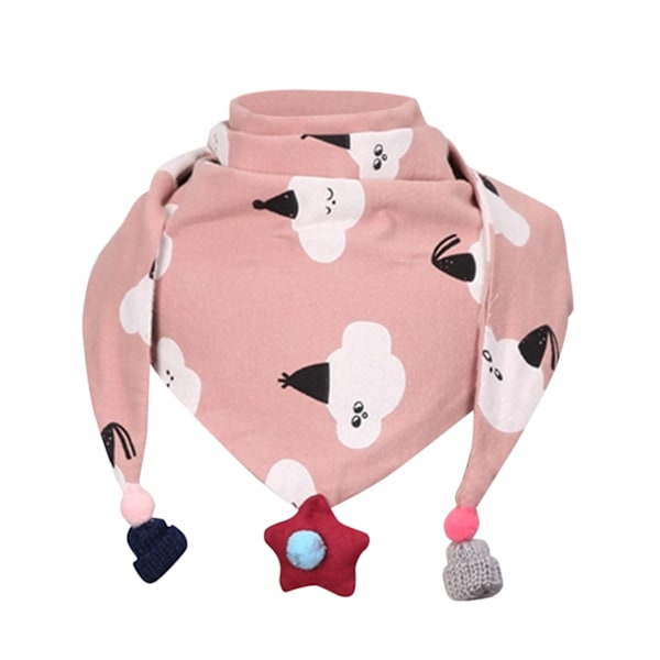 XJ-Vinterhalser for Kvinner Trendy Vinterbarn Baby Tegneserie Print Myk Wrap Casual Varme Frynser Skjerf Sjal