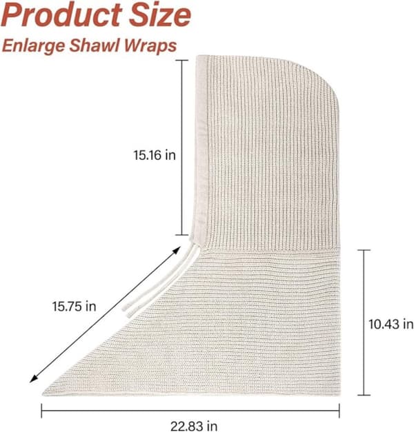 Stickad Balaclava Mössa och Halsduk Set, Bomull Ullblandning, Dubbla Lager Värme, Dam Vinterkläder, Brun, 55-60 Cm