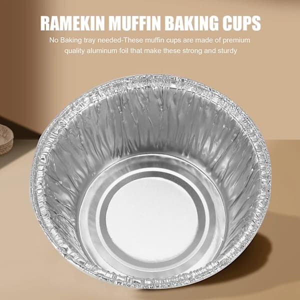 150 stk Aluminiumfolie Muffinsformer Ramekin Muffins Bakeformer, Engangs Muffinsformer, Ramekin Ho