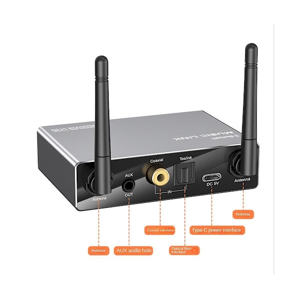 XJ-Optisk Fiber Koaxial Bluetooth Sändtagare Hifi Audio Aux Mottagare 3.5mm Adapter Digital Till Analog
