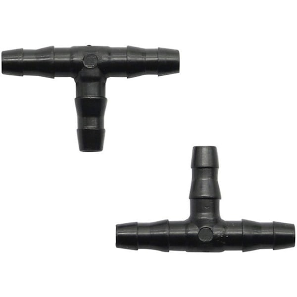 XJ-100 stk Dryppvanningskoblinger med mothaker, 4/7 mm Universal T-formet slangekobling, passer vanningssystem for hage 4/7 mm dryppslange