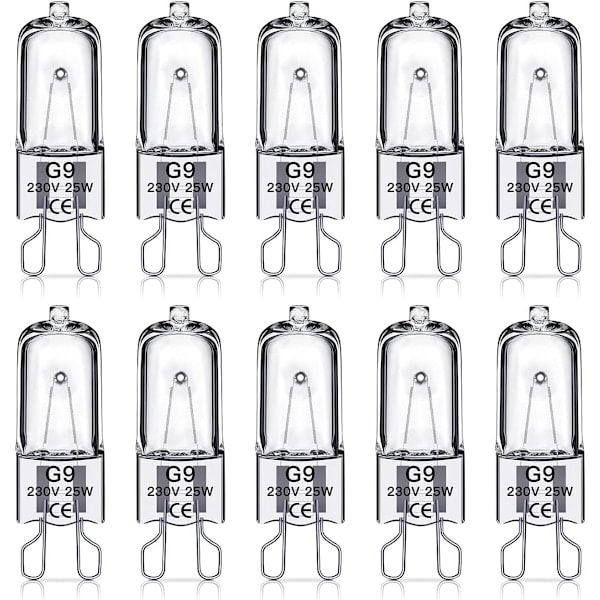 G9 Halogenlampor 25W, 230V, 10-pack 25W