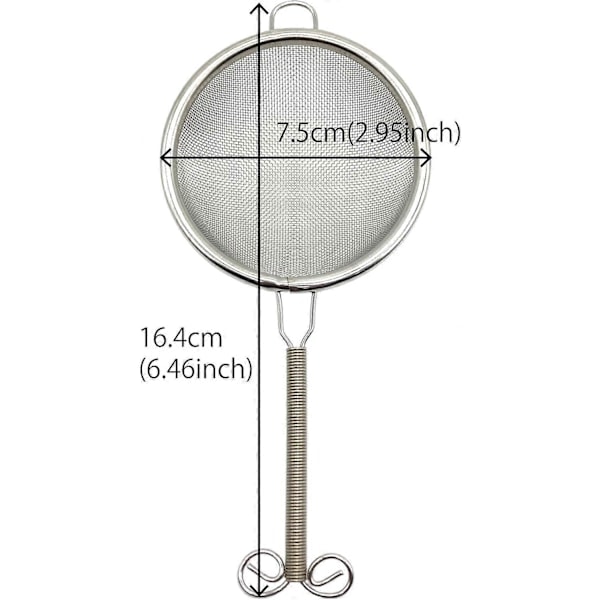 Matchasikt för fint pulver, 7,6 cm