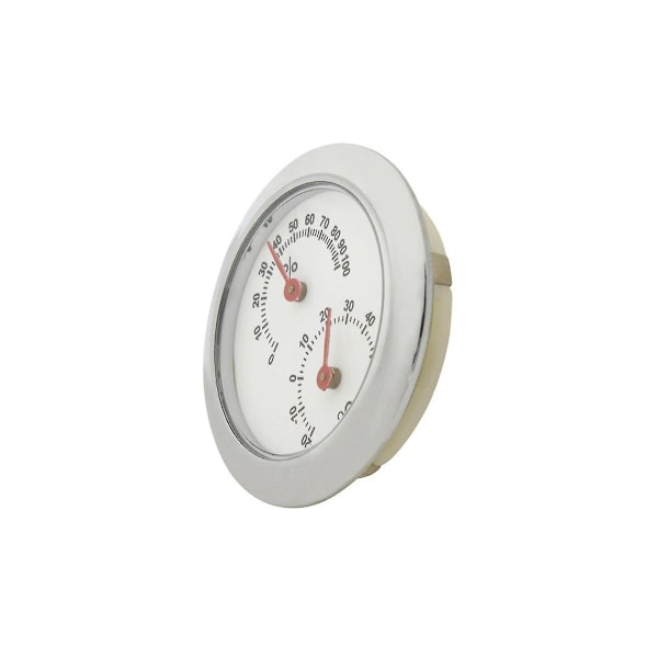 XJ-Cirkulär Hygrometer Mini Hygrometer Silver Våt och Torr Termometer Gitarrtermometer Fioltermo