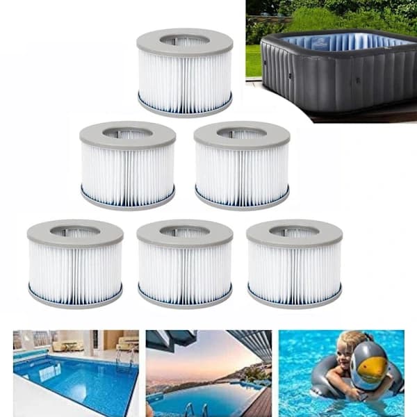 Pool Filterpatroner 6-pak til MSPA FD2089 Oppustelige Pools Ø10.8cm