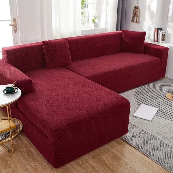 Sofatrekk, Sofatrekk, Sofatrekk 2-seter, Sofatrekk, Stretch Sofatrekk, Plaid, Universelt Sofatrekk Rød 235-300cm Red 235-300cm