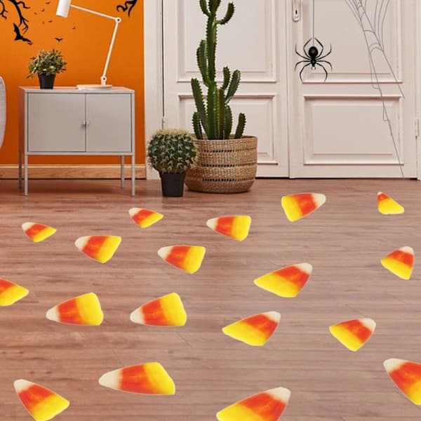 24 kpl Halloween-maissikarkkitarrat Candy corn -tarra [XJ]