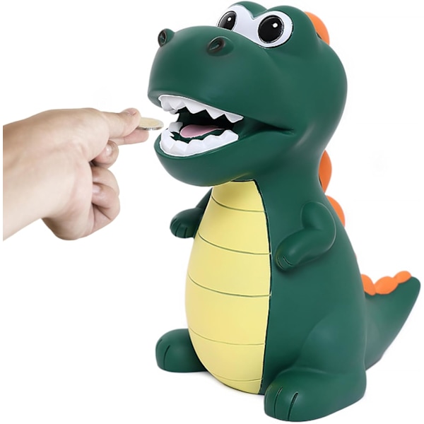 XJ-Dinosaurie Spargris, Söt Spargris för Pojkar Flickor, Okrossbar Plast Pengabank, Perfekta Presenter till Födelsedag, Jul, Babyshower, A