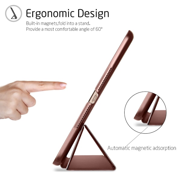 XJ-INF iPad Pro 9.7 2017 Smart Cover Case deksel Roségull