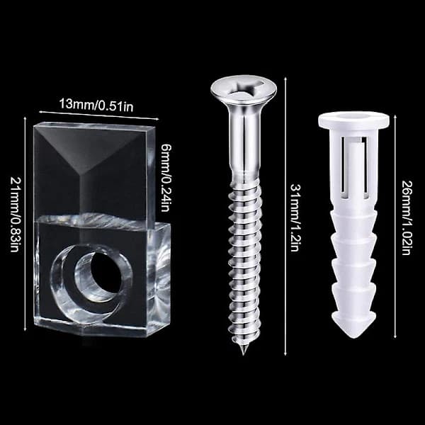 22 Sæt Spejlholder Clips Kit Plast Spejlclips Spejlholder Clips Glasholder Clips Kit