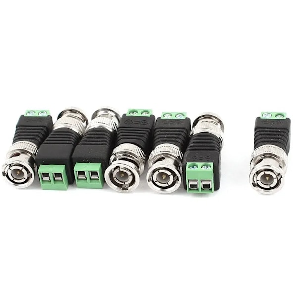 Engros 1 stk. CCTV BNC-stik DC-strømstik 2,5 mm 3,5 mm han hun Audio Video Balun System Sikkerhedsadapter Coax CAT5 RJ45 USB-stik