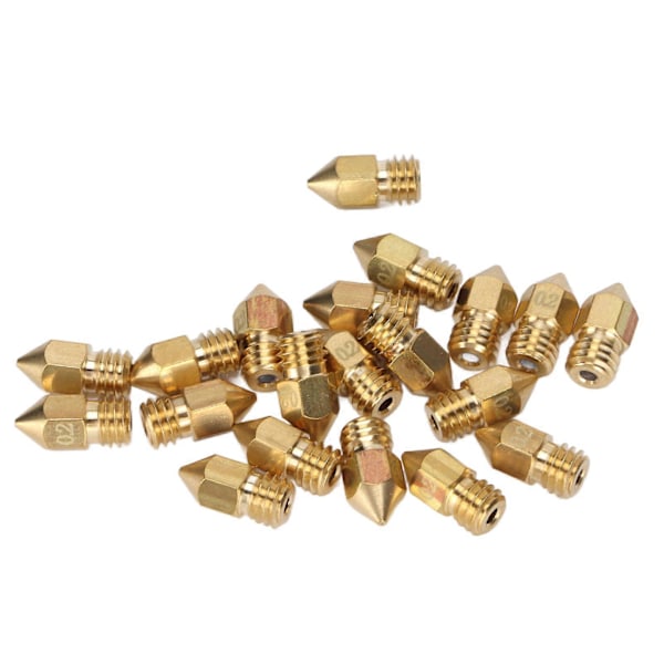XJ-20 stk MK8 Dyse Kit 1.75mm M6 Gevind Polerede Ekstruder Dyser med Opbevaringsboks til 3D-printer Udskiftning 0.2mm