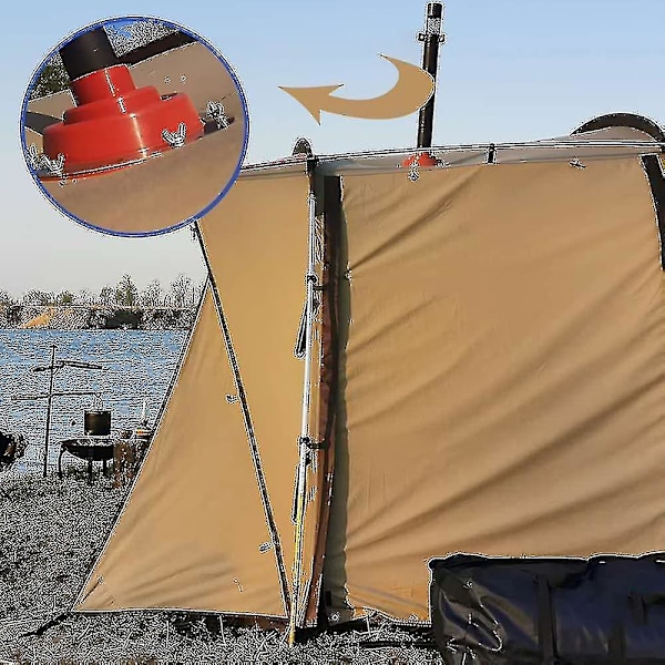 XJ-Newway Varmt Tält Spiskrage Vedeldad Ugn Skorsten Ventilationsrör Flammskydd